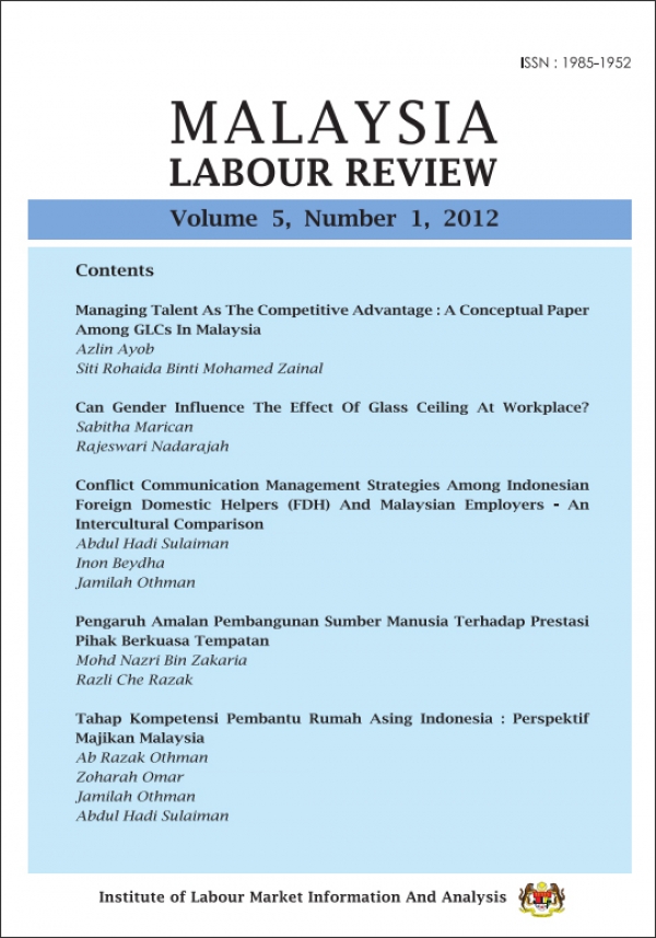 Malaysian Labour Review Volume 5, Number 1, 2012