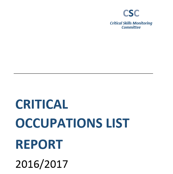 Critical Occupations List Report 2016/2017